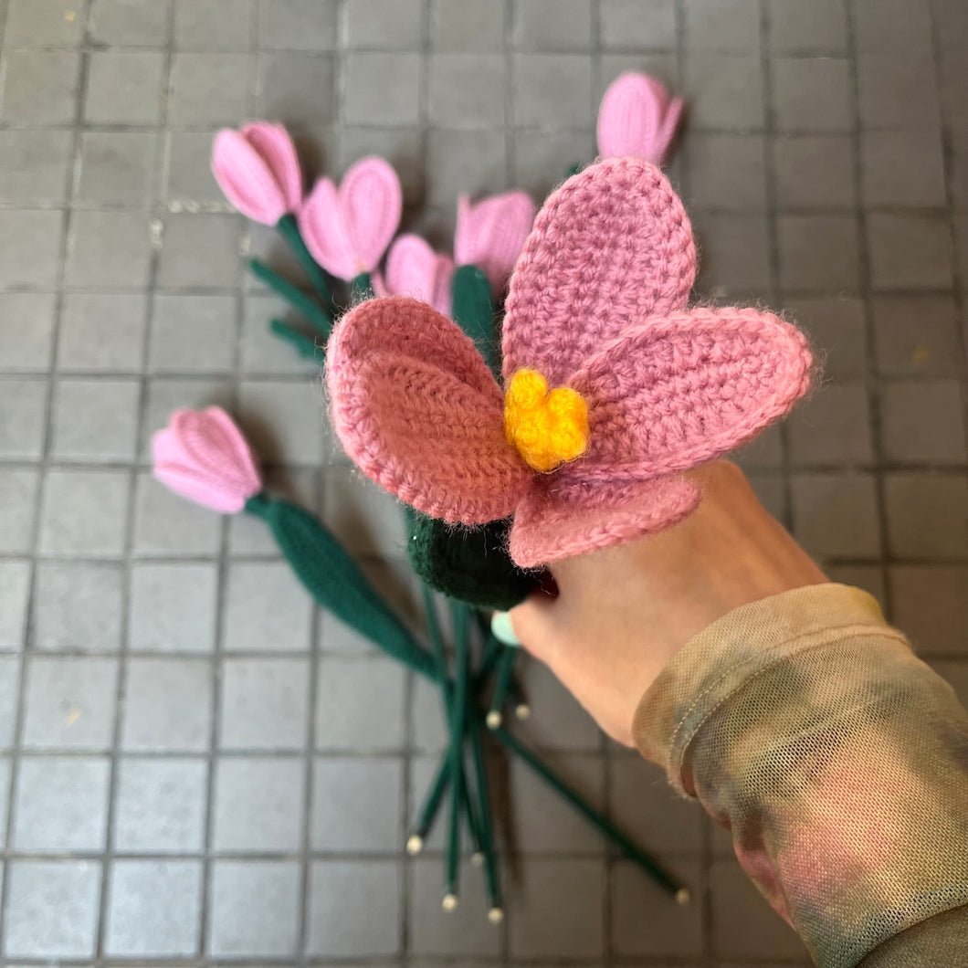 Crochet Pink Tulip