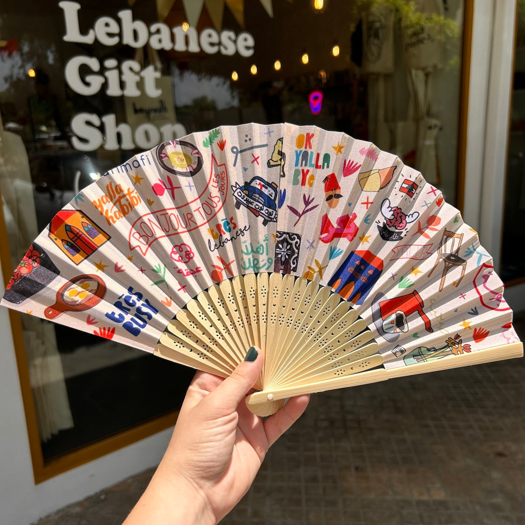 Bamboo Hand Fan Leb Meli Melo