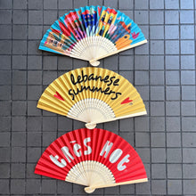 Load image into Gallery viewer, Bamboo Hand Fan Lebanese Summers
