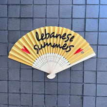 Load image into Gallery viewer, Bamboo Hand Fan Lebanese Summers