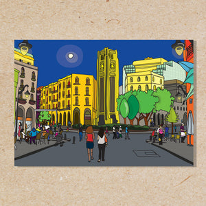 Wood Poster Downtown Beirut