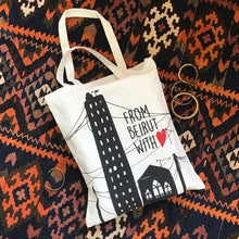 Load image into Gallery viewer, Tote Bag From Beirut with Love Silhouette Series